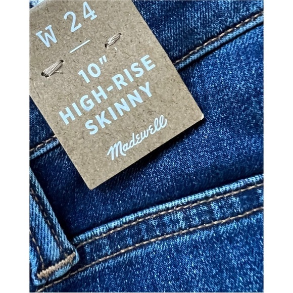 NWT Madewell 10" High-Rise Skinny Jeans in Danny Wash: TENCEL™ Denim Edition 24 - Picture 8 of 10